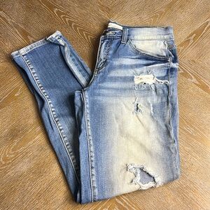 KANCAN Blue Boyfriend Jeans with Distressed Details 24